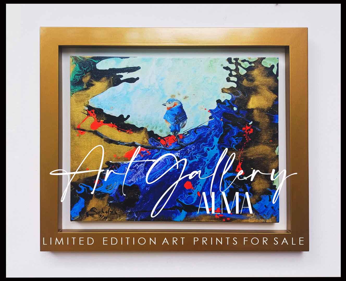 In the image we see an original paintings for sale by the great artist Aldo Acosta in the home decor section of the art gallery Alma, where you will find the best in original art for sale, prints for sale for your interior design