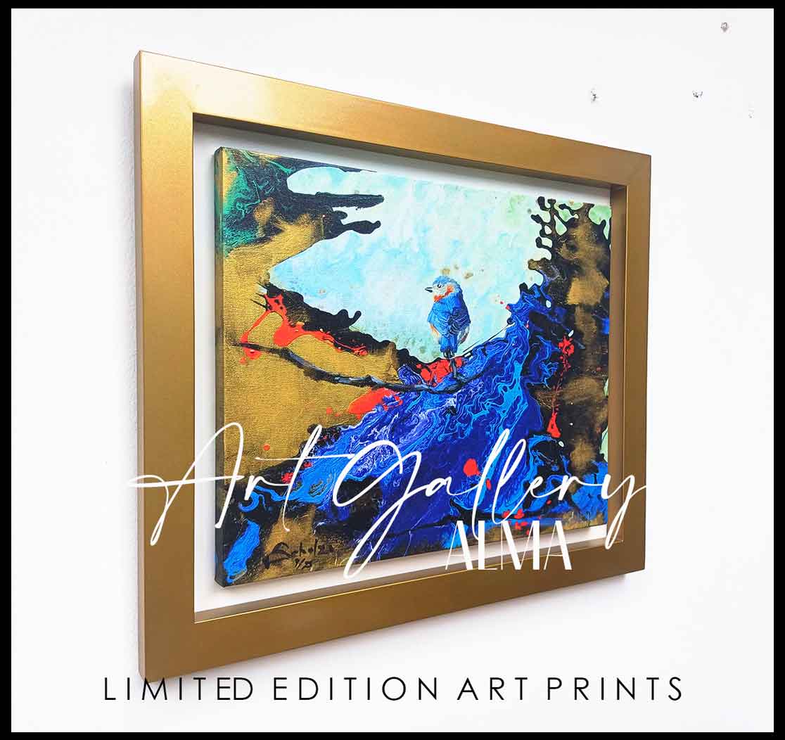 We can appreciate a detail of an original art for sale called Ananda. This original prints for sale can be found in our Art Gallery Alma where you can buy art online, buy art and buy original art